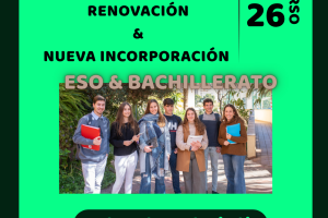 Matriculación ESO y BACH post
